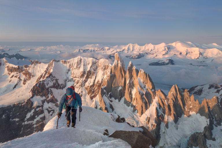 who we are: few steps from Fitz Roy summit