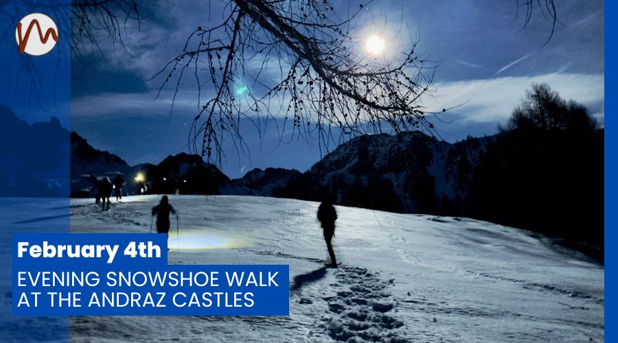 snowshoing at Andraz Castel